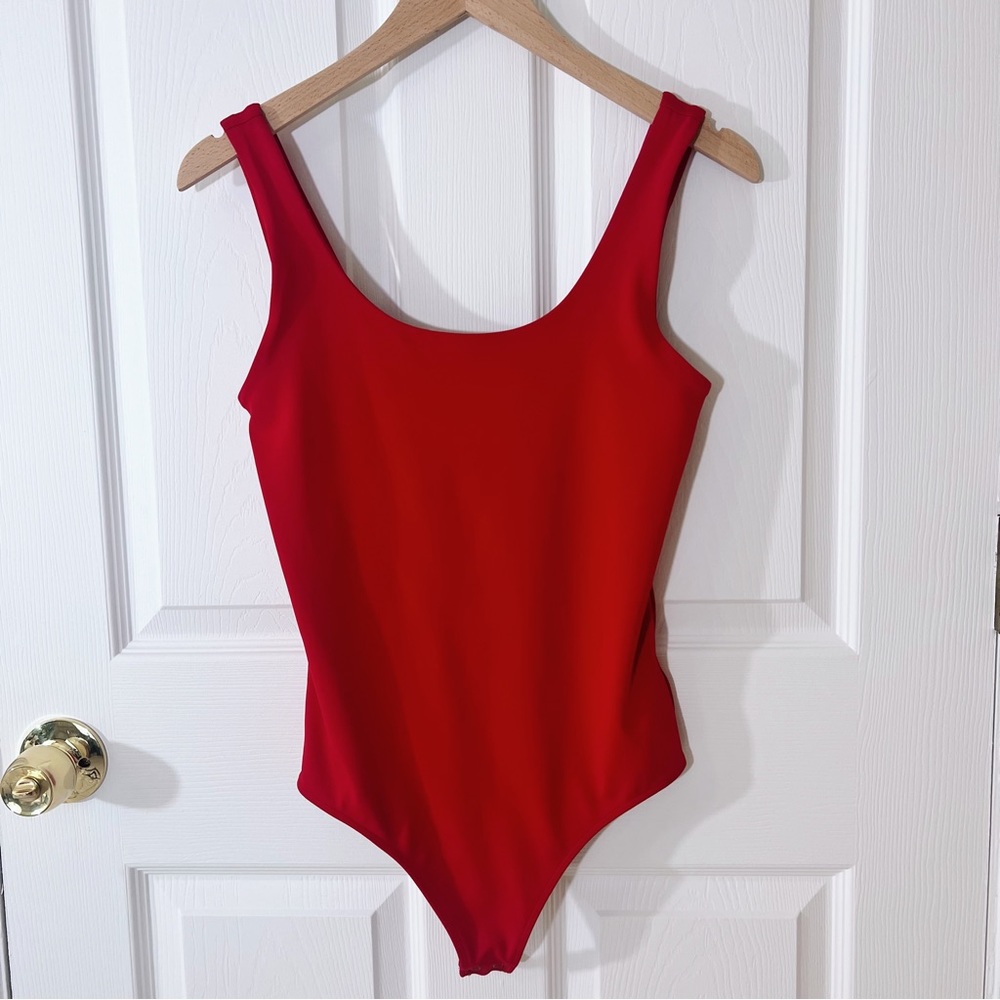 Express red stretchy spandex bodysuit